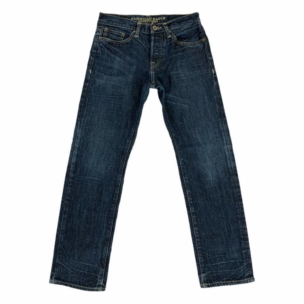 American Eagle Jeans Men’s‎ 28x30 Blue Vintage Slim Straight Dark Wash Denim USA